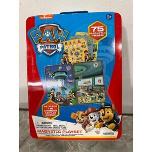 Paw Patrol 2-in-1 Storage Tin & Magnetic Playset, 75 Piece Dress Up Magnets